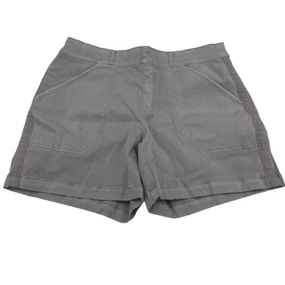 SPANX Stretch Twill Slimming Shorts Chino XL Pull On Bundle Green Blue Gray Tan - Picture 6 of 10